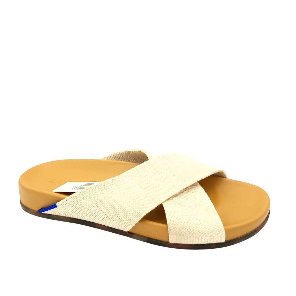 Women's Cream Slide Sandals